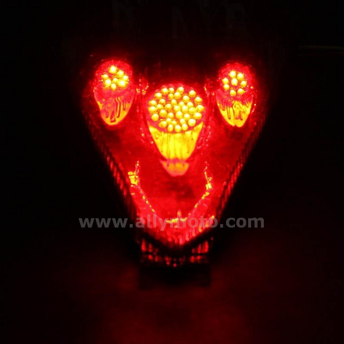 6 Led Tail Light Integrated Rear Brake Lamp Amber Lighting Yamaha Yzf R6 2006-2011@3